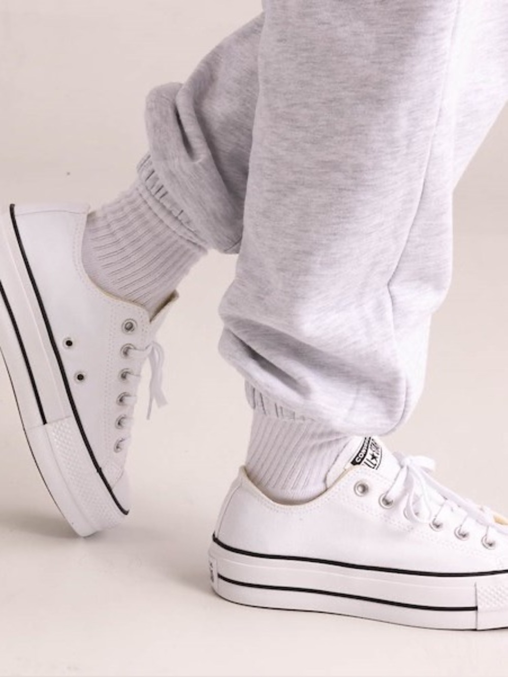 Converse White Low-Top Canvas Sneakers